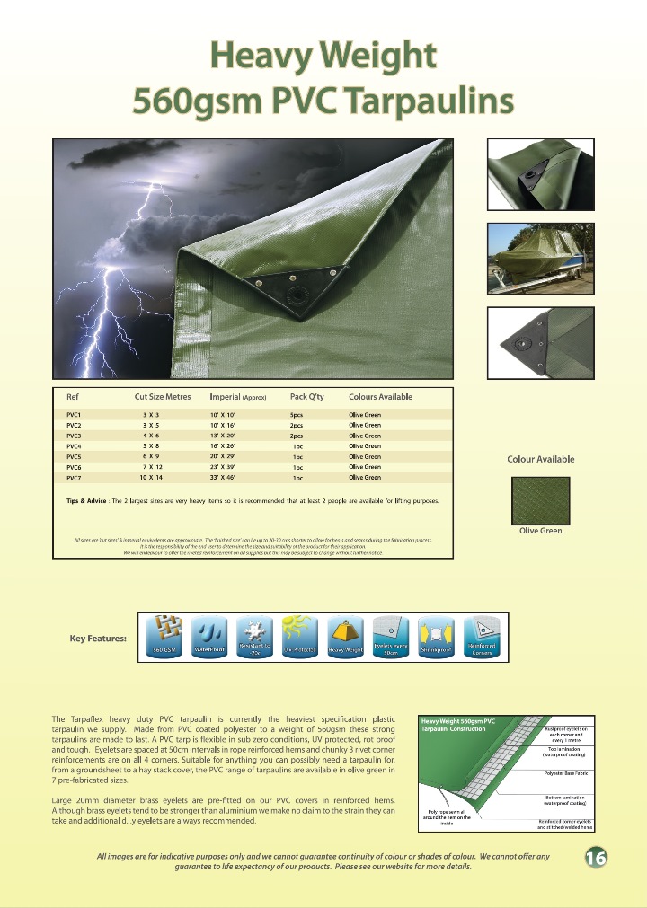 Click Here to Return to Olive Green PVC Tarpaulins