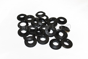 Black Plastic Eyelets - 10 Pack