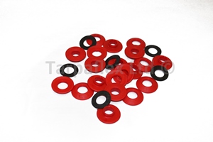 Red Plastic Eyelets - 10 Pack