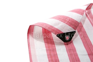 Striped Tarpaulin Red and White 170gsm